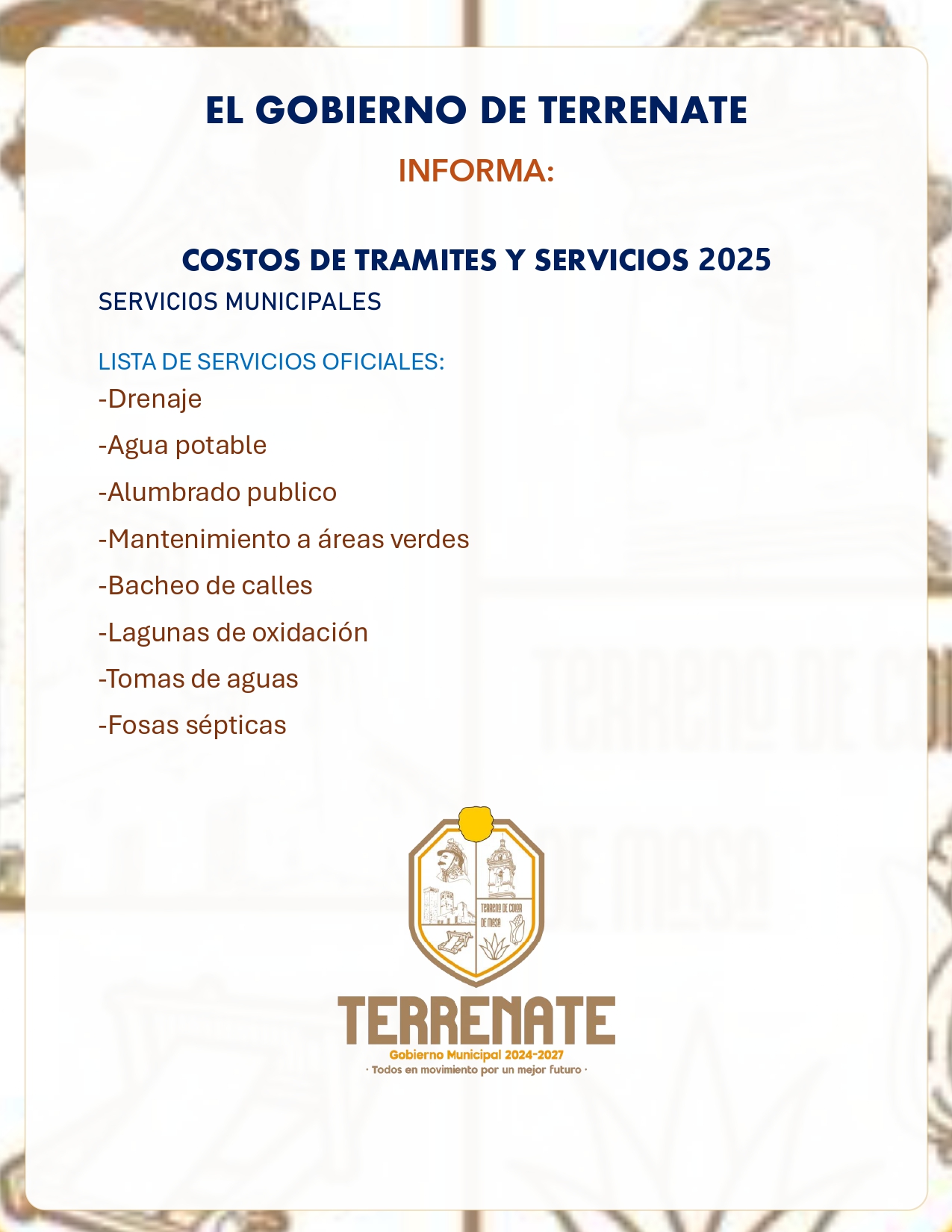 Servicios Municipales Terrenate